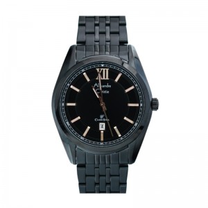 Alexandre Christie AC 8501 Full Black Rosegold Tick Man MDBIPBARG